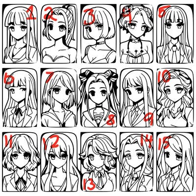 girls that look diffrent anime