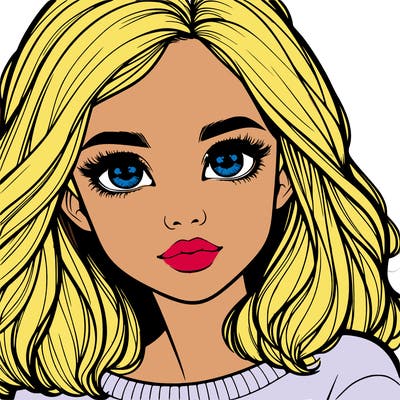 realistic girl whith cute eyes