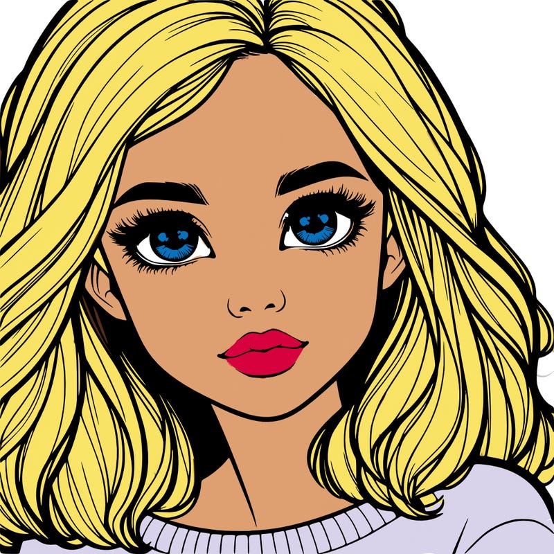 realistic girl whith cute eyes