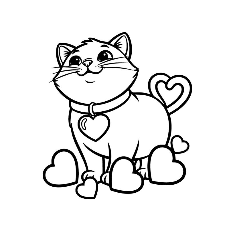 a cute valentine cat