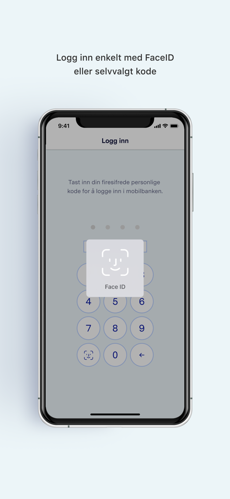 Sparebanken Møre Mobilbank - Sparebanken More mobilbank login screen with Face ID