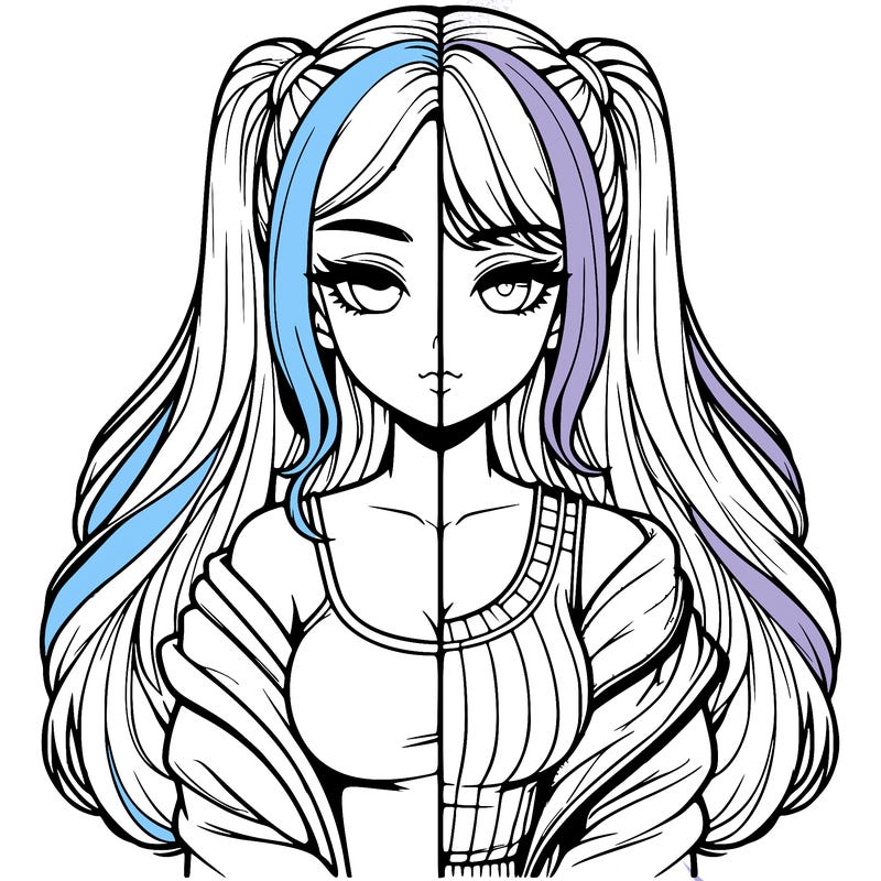 realistic girl split