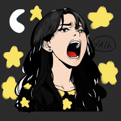 screaming realistic, girl