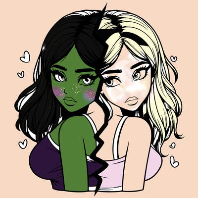 realistic girl split