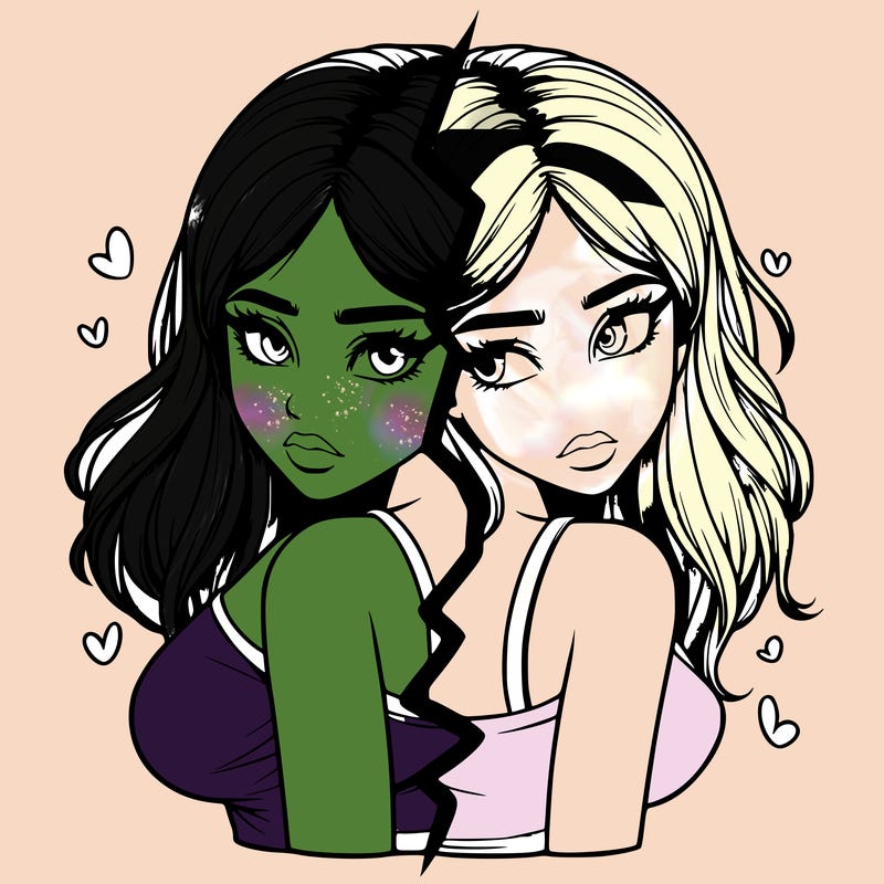 realistic girl split