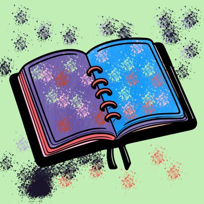open note book blank