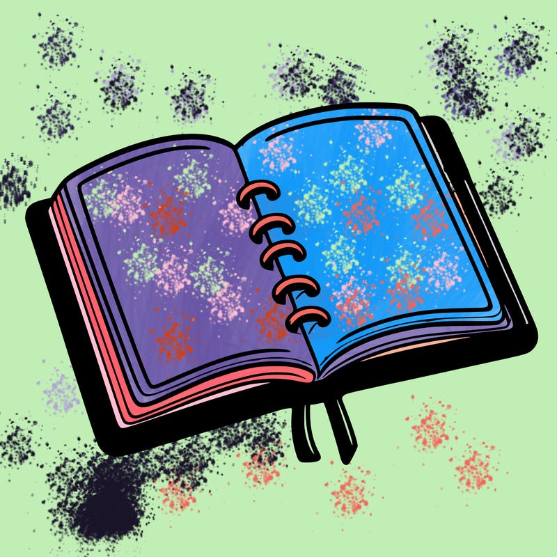 open note book blank