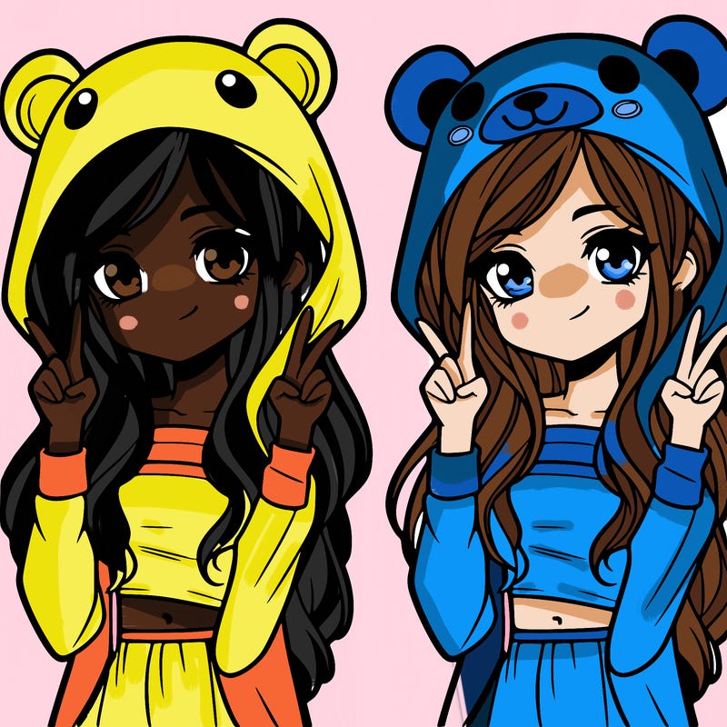 teen girl in animal costume