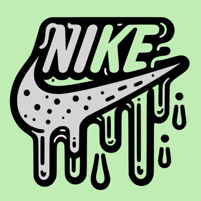 nike driping logo