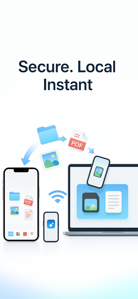 AirPlay Cast - Partage de fichiers et d'écran sans fil de l'iPhone à l'ordinateur portable à l'aide d'une connexion réseau locale