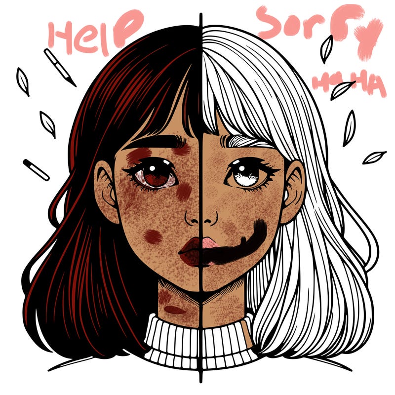 realistic girl split