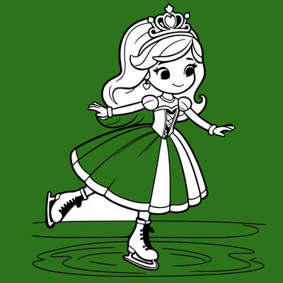 princess skating on ice