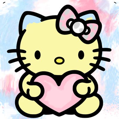hello kitty with heart