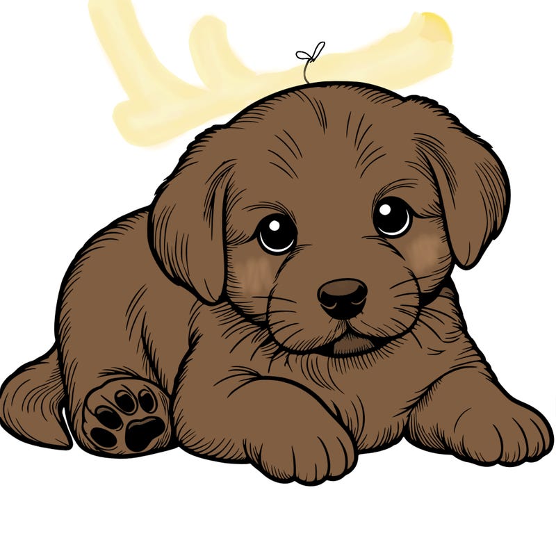 a cute realistic puppy