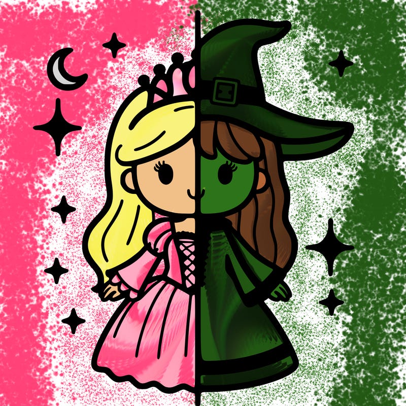 split princess and witch