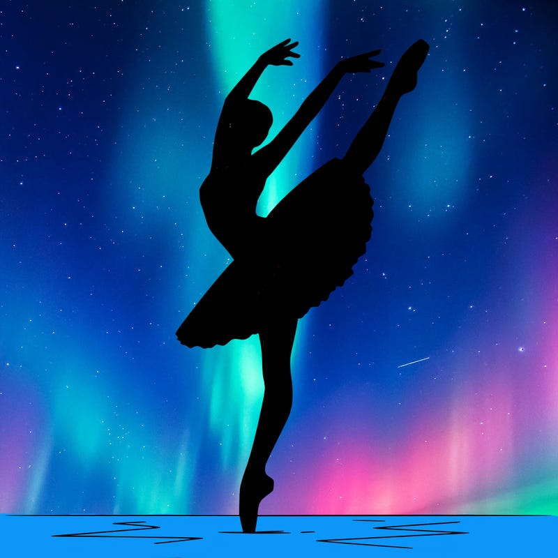 a ballerina in motion.