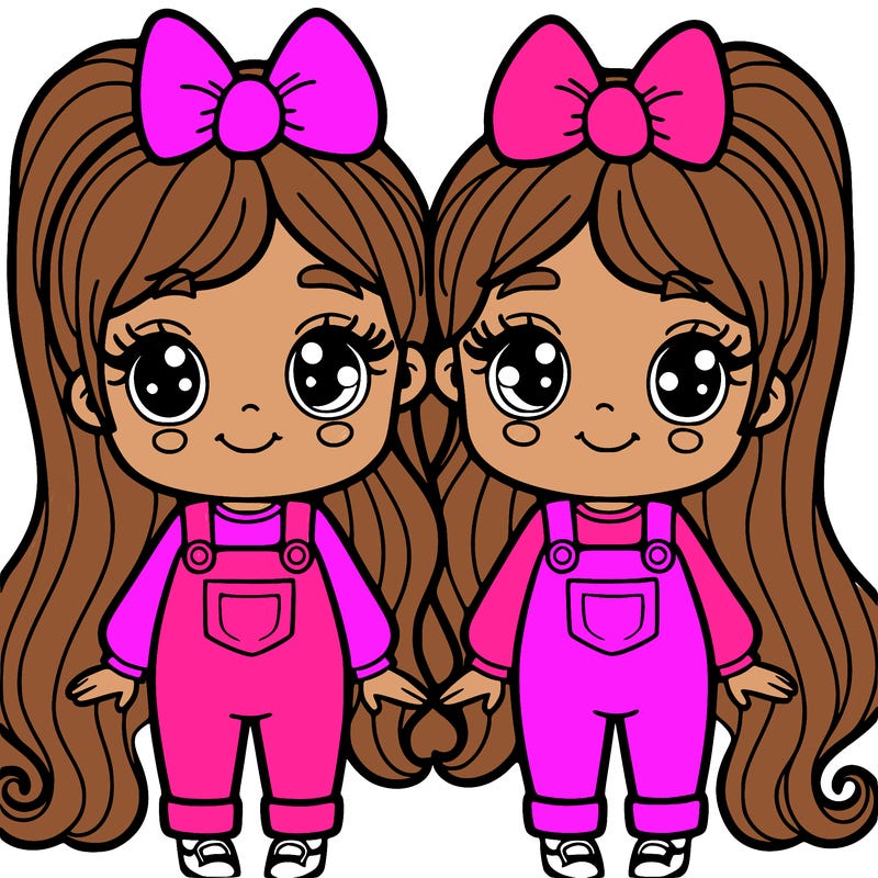 two twins girls