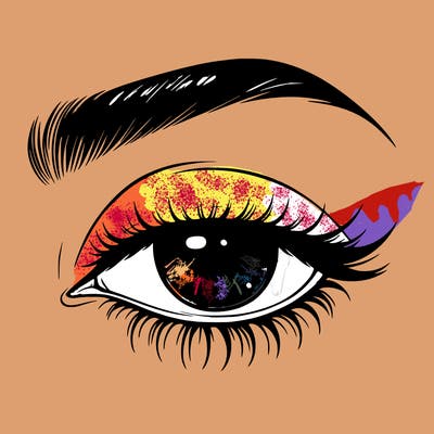 eye closed realistic