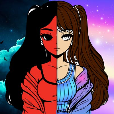 realistic girl split