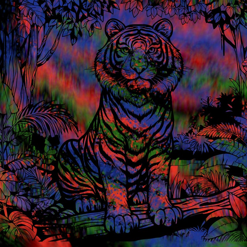 realistic tiger in the jungle
