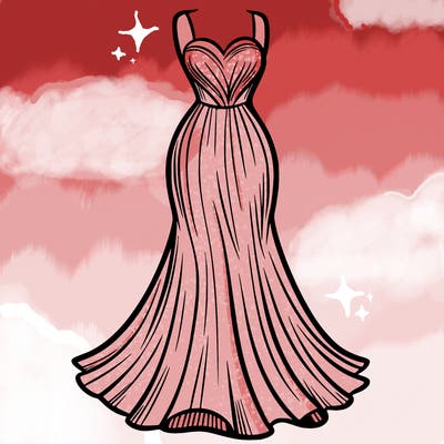 attractive long fashion dress