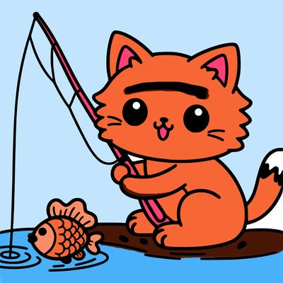 a cat that fishes