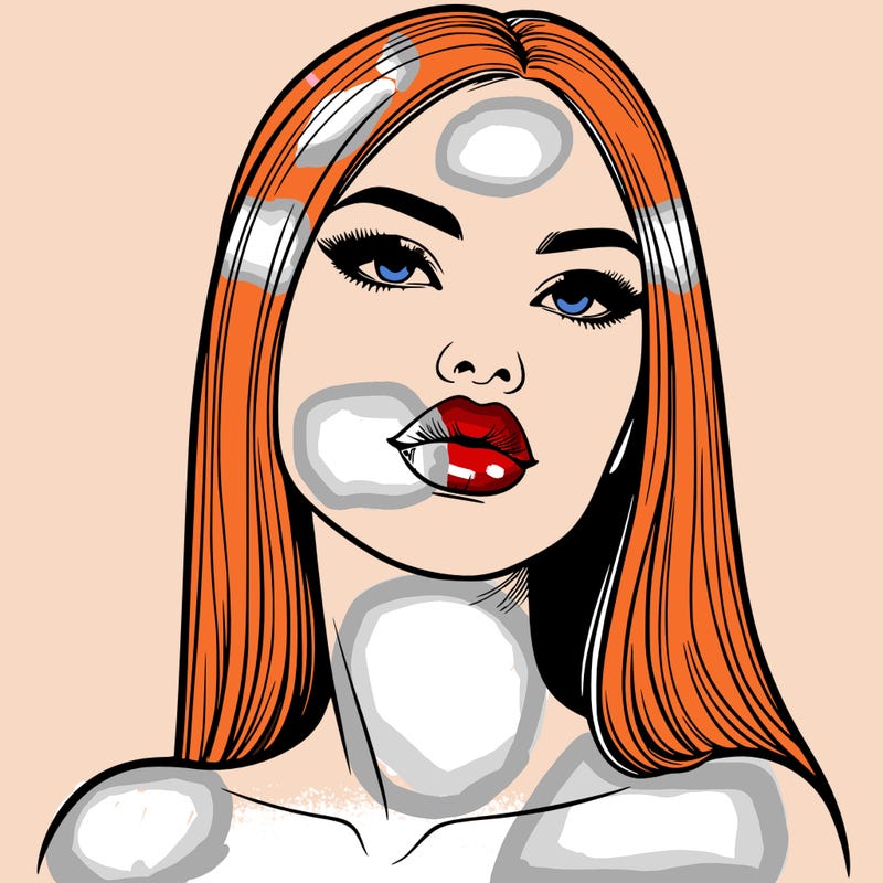 realistic woman with full lips
