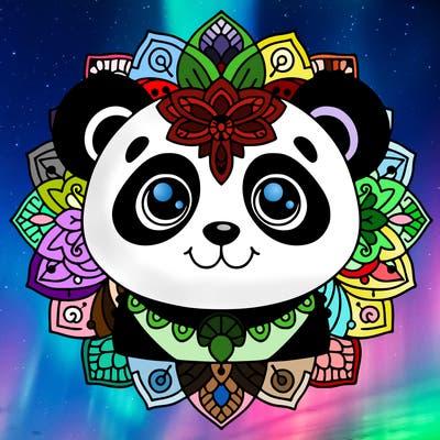 panda bear mandala