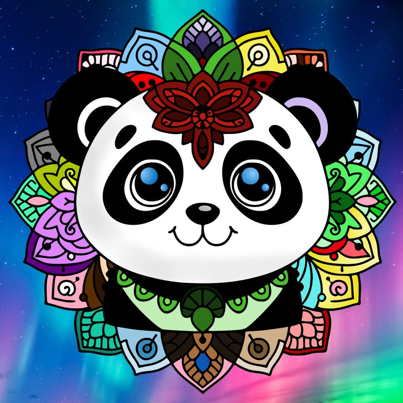 panda bear mandala