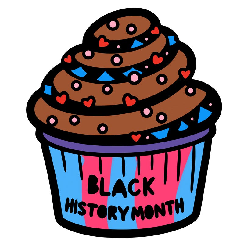 black history month cupcake
