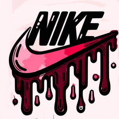 dripping nike logo