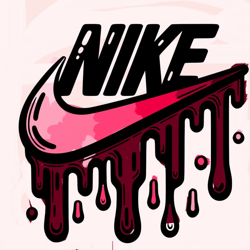 dripping nike logo