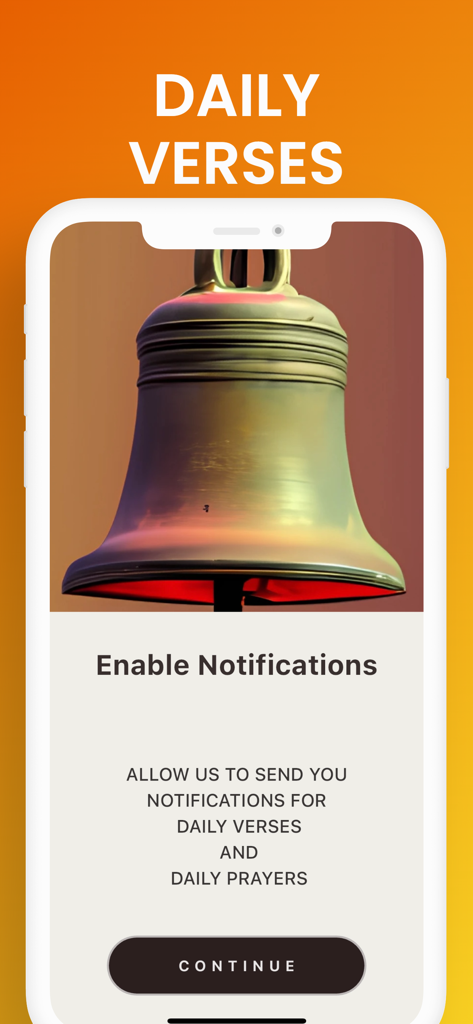 Easy to Read Bible KJV - Screen to enable daily verse and prayer notifications in the Bible KJV app