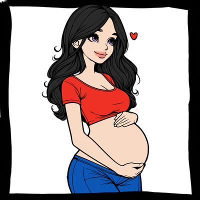 realistic pregnant girl