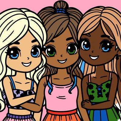 3 best friends girls