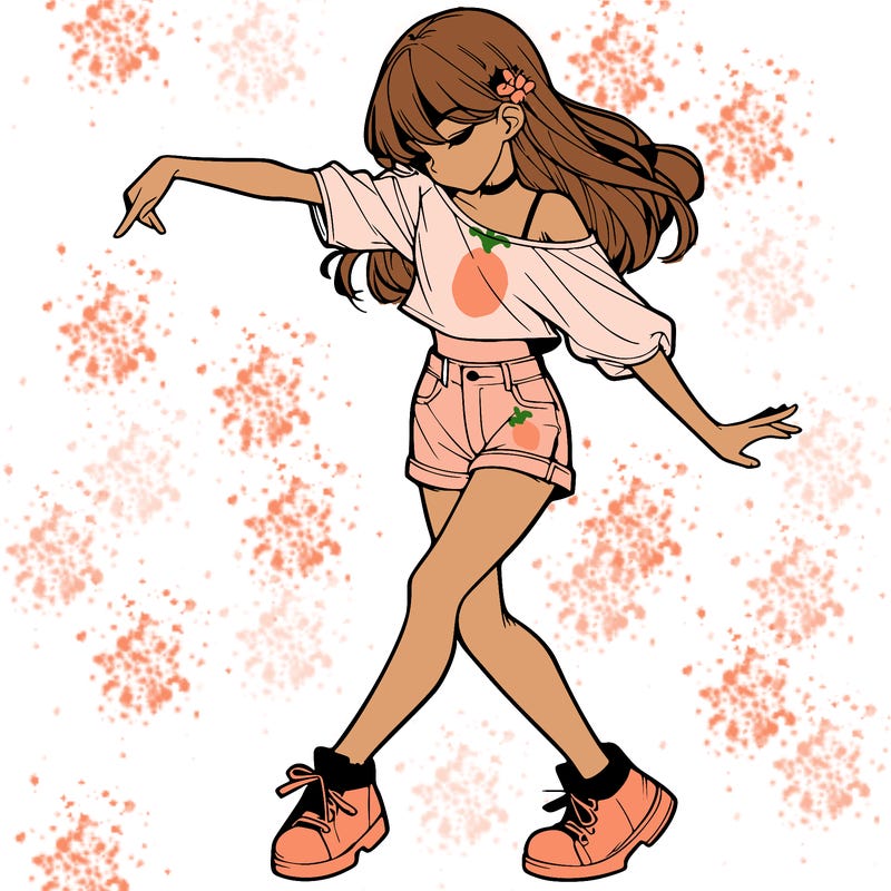 realistic girl danceing