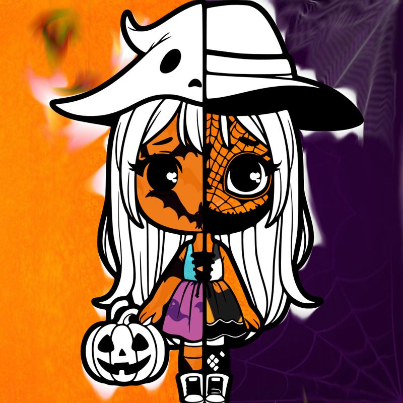 girl halloween split