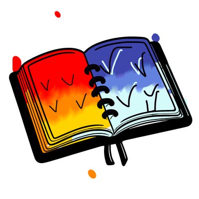 open note book blank