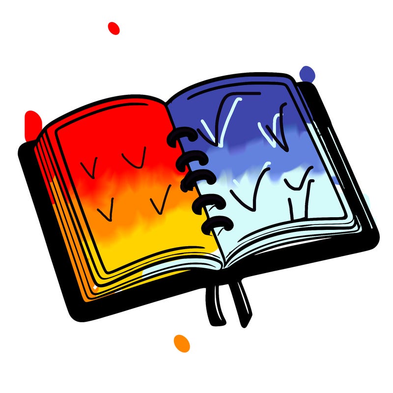 open note book blank