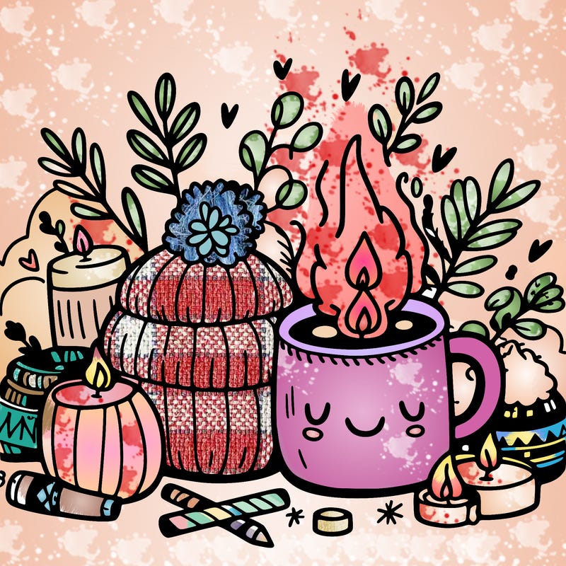 fuzzy hygge inspired cute cozy