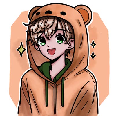 a 17 year old boy in a cute animal hoodie