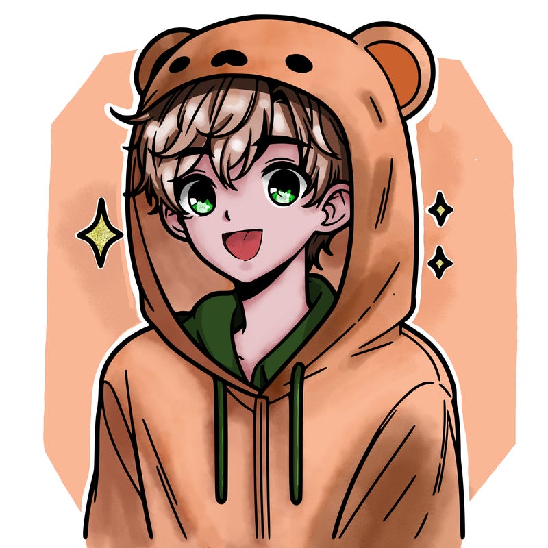 a 17 year old boy in a cute animal hoodie