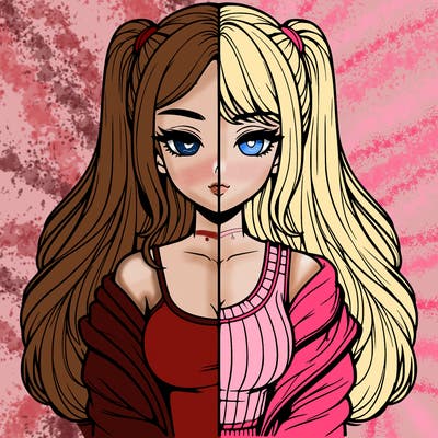 realistic girl split