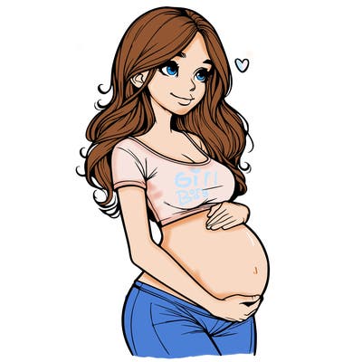 realistic pregnant girl