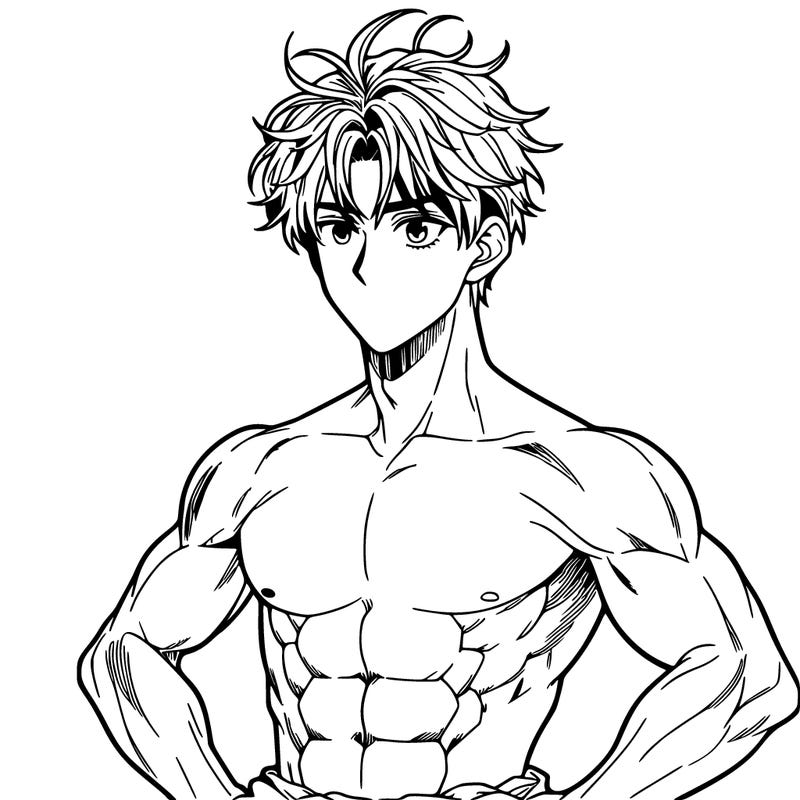 hot man manga style