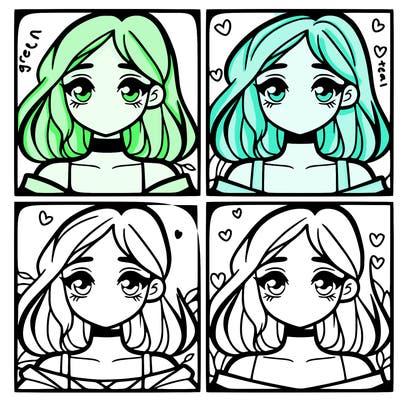 a butiful easy girl split in to four half's