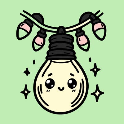 small bulb of a garland