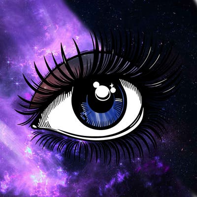 realistic eye long eylashes