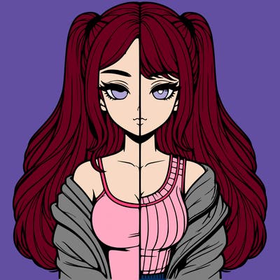 realistic girl split