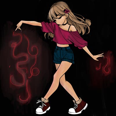 realistic girl danceing